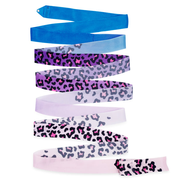 Ribbon Pastorelli Luxury Archè leopard 5m (Blue-Violet-Light Lilac)