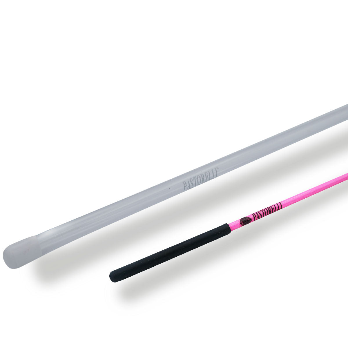 Classic glitter fluorescent  pink stick with black grip 59.5 cm
