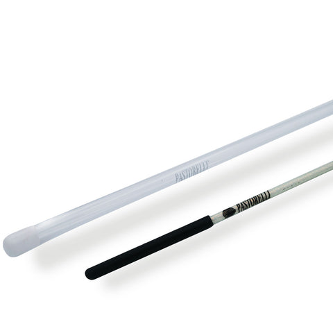 Classic glitter white stick with black grip 59.5 cm