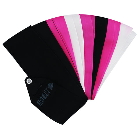 Ribbon Pastorelli  5m (Black-Magenta-White)